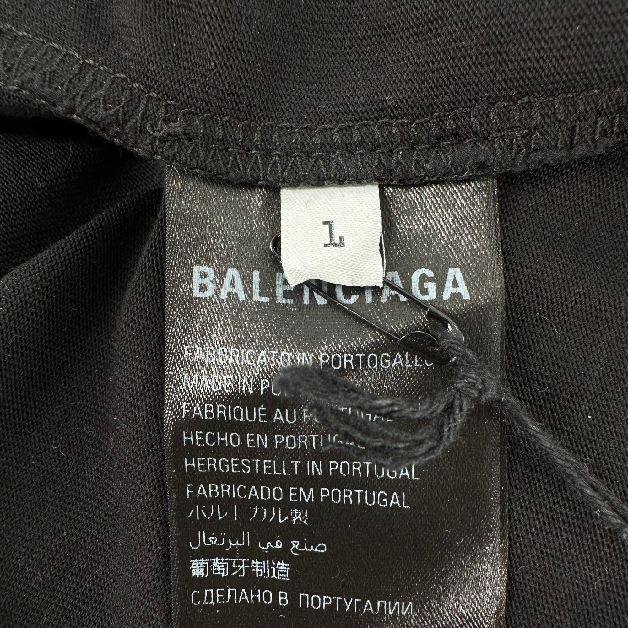 Balenciaga Back Flip Logo Tee Black