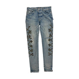 AMIRI Camo Bones Denim Jean Clay Indigo