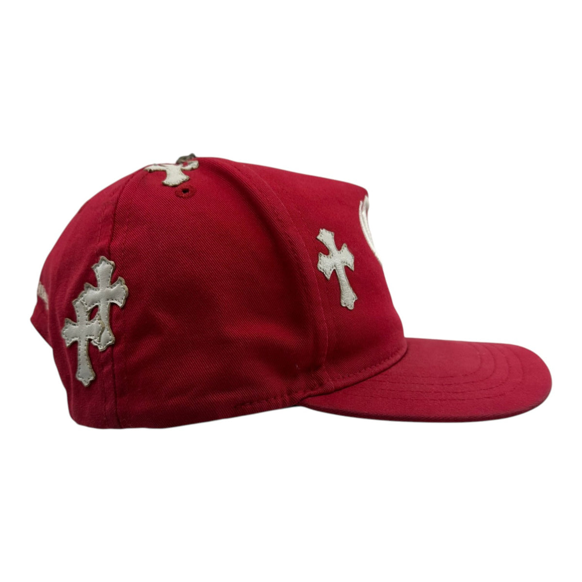 Chrome Hearts Cross Patch Baseball Hat Red