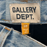Gallery Dept. Leather Insert Bronco Flare Jeans Blue
