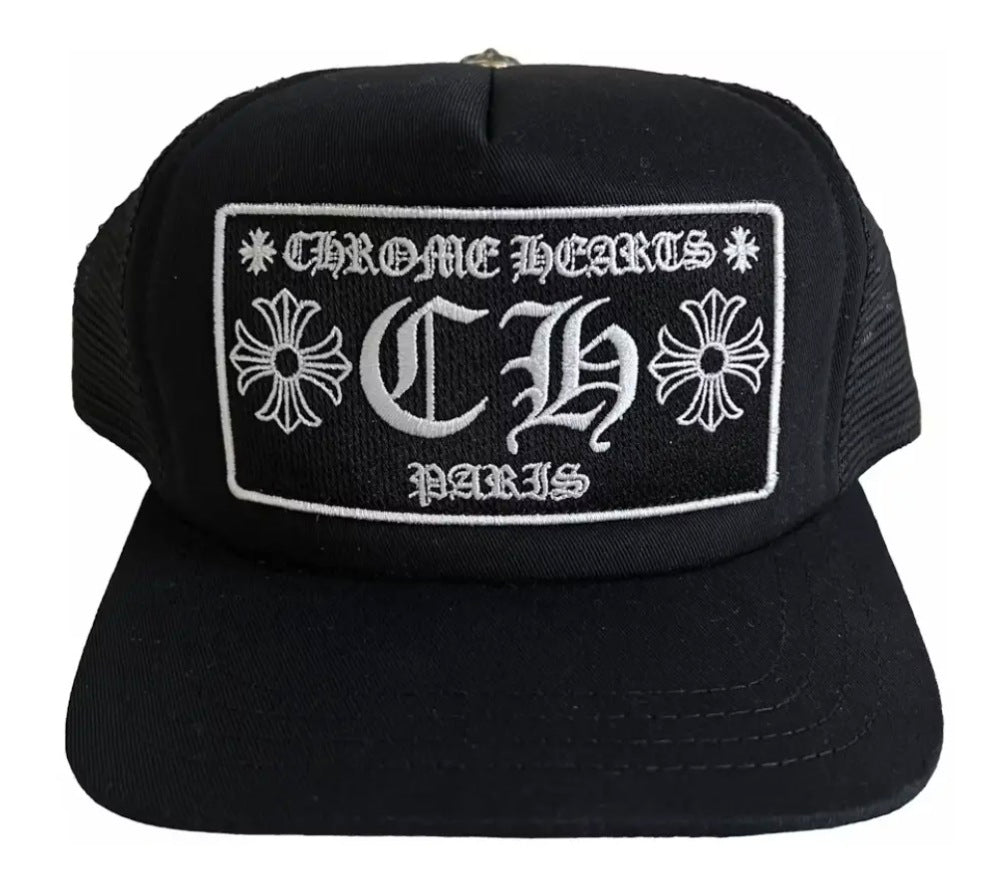 Chrome Hearts Paris Trucker Black & White
