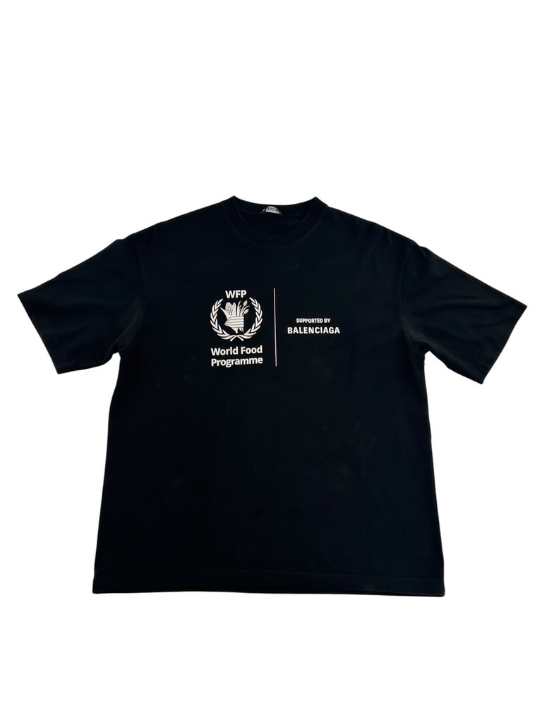 Balenciaga - World Food Programme Printed Cotton-Jersey T-Shirt - Black