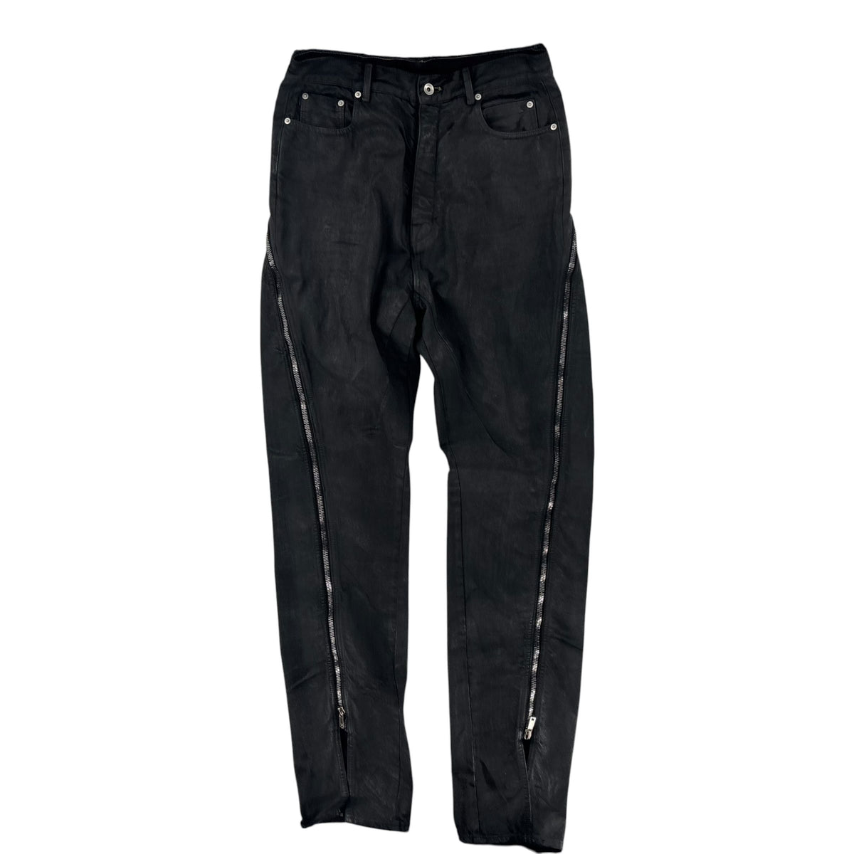 Rick Owens Banana Wax Denim Jeans Black