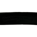 Chrome Hearts Silver Oval Cross Buckle & Belt Strap Black Accessory