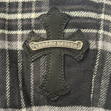 Chrome Hearts Cross Patch Plaid Flannel Pants Grey