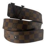 Louis Vuitton LV Initiales Damier Ebene Belt Brown