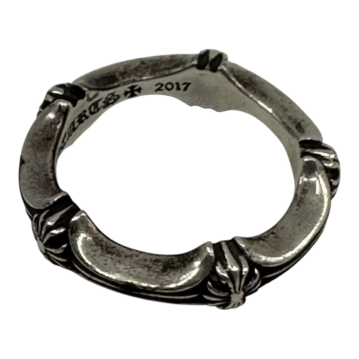 Chrome Hearts Plus & Bone Silver Ring Silver