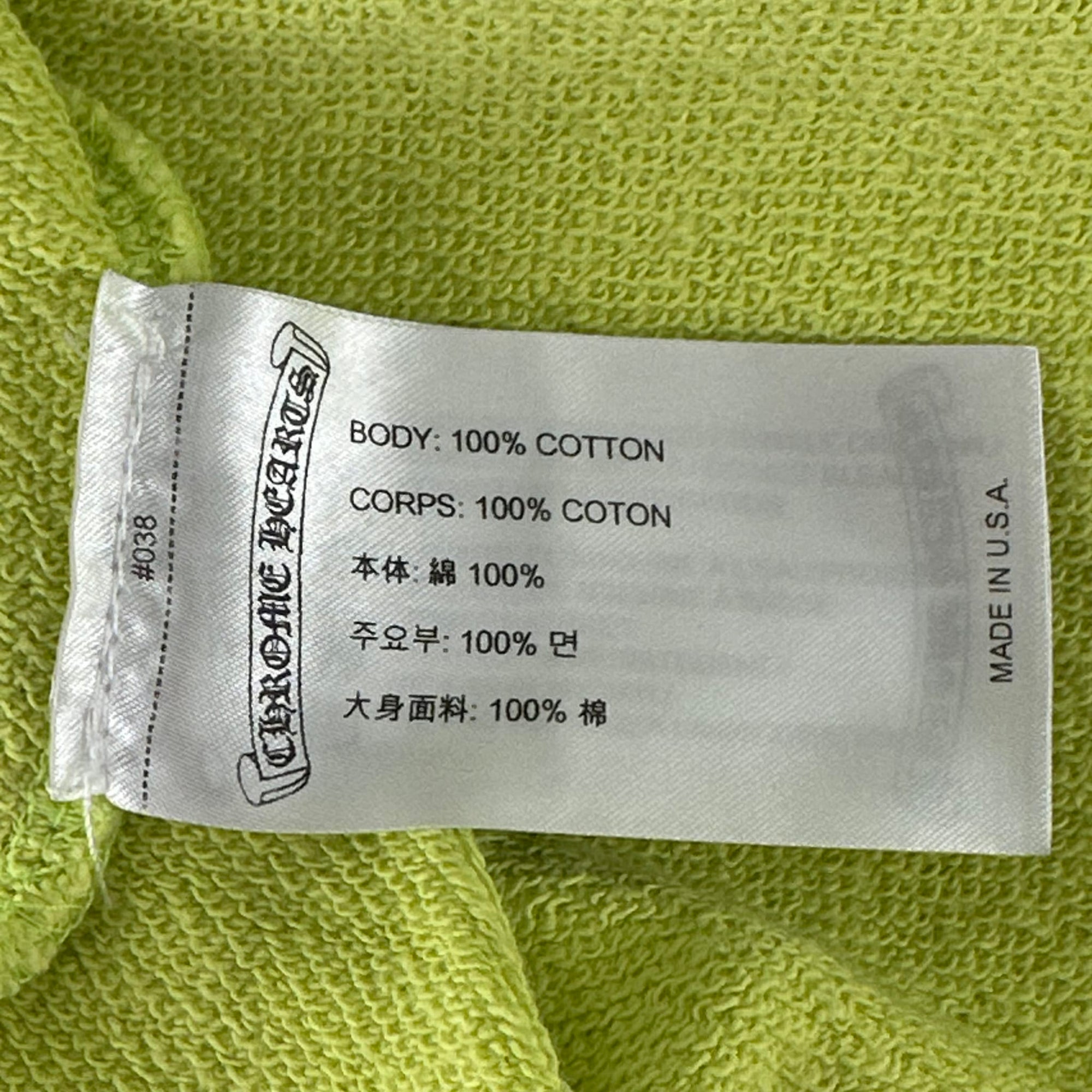 Chrome Hearts Matty Boy Link Hoodie Lime Green