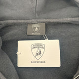 Balenciaga Automobil Lamborghini Zip-Up Small Fit Hoodie Faded
