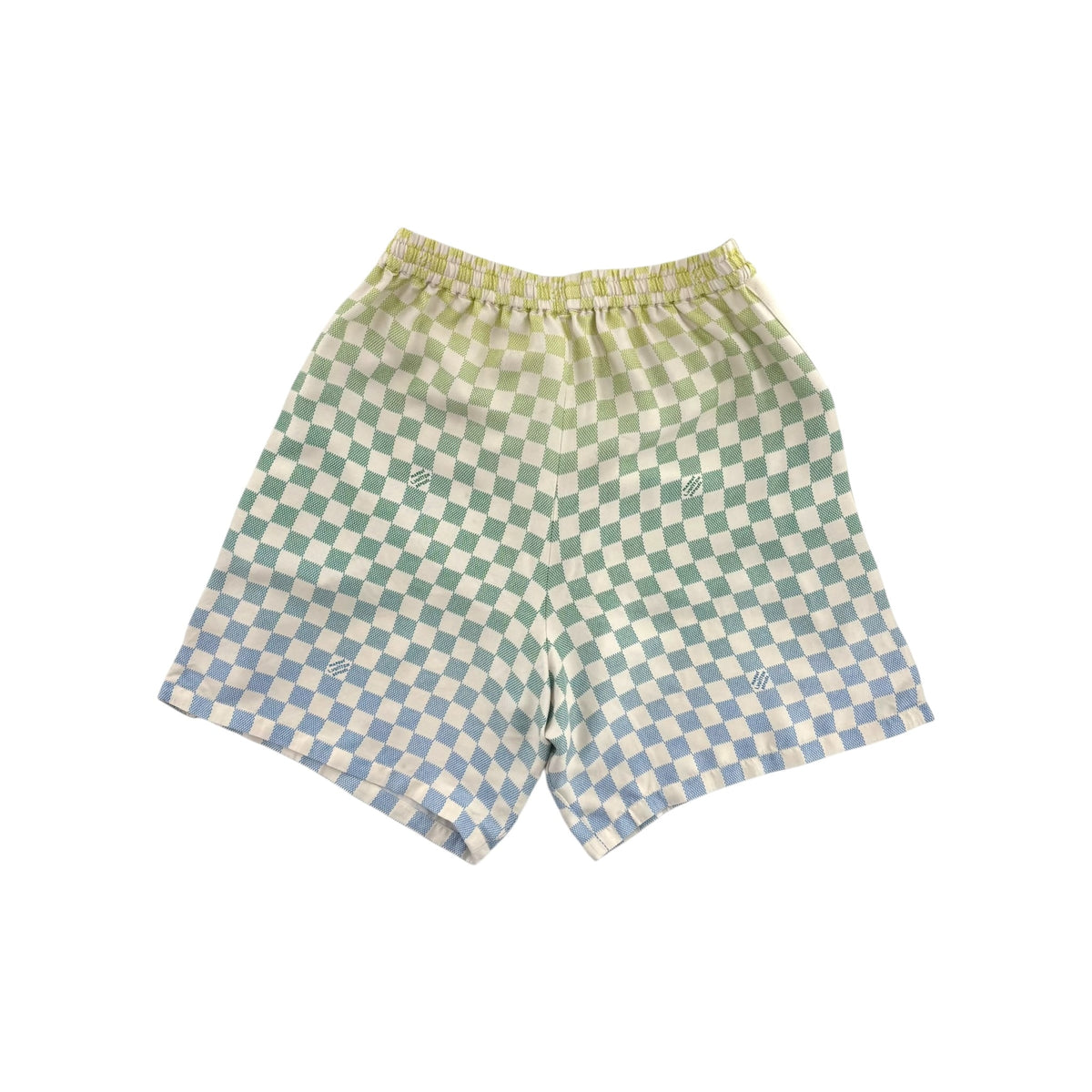 Louis Vuitton Damier Gradient Printed Silk Shorts Multicolor