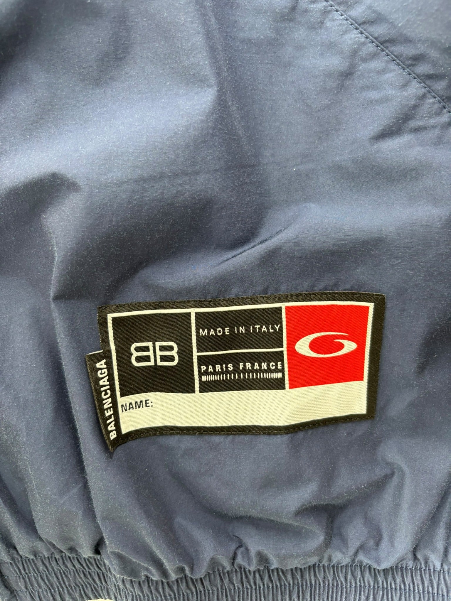 Balenciaga 3B Football Tracksuit Jacket Dark Navy