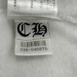 Chrome Hearts T-Bar Logo Zip Up Hoodie White