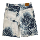 Louis Vuitton Bleached Bandana Monogram Denim Shorts Blue