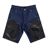 Chrome Hearts Single Patch Nylon Carpenter Shorts Navy (Missing Rivet)