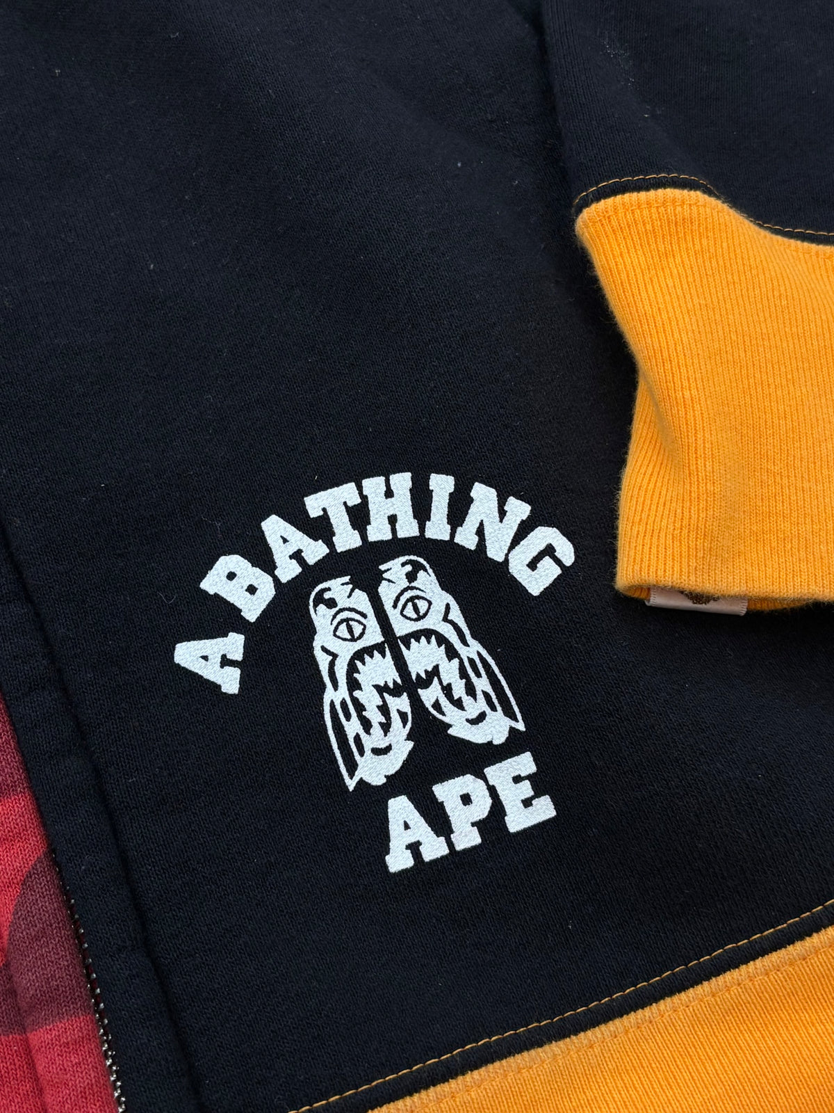 Bape Color Camo Tiger Shark Half Hoodie