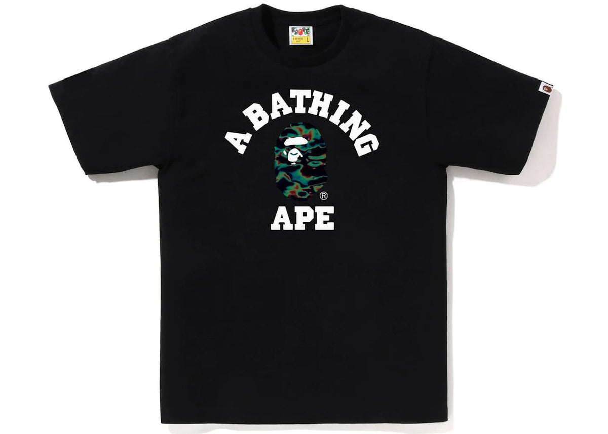 BAPE Thermography College Tee Black