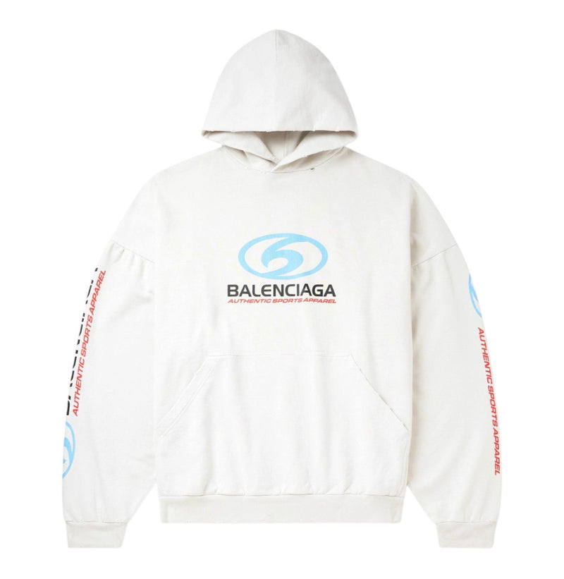 Balenciaga Surfer Round Hoodie White