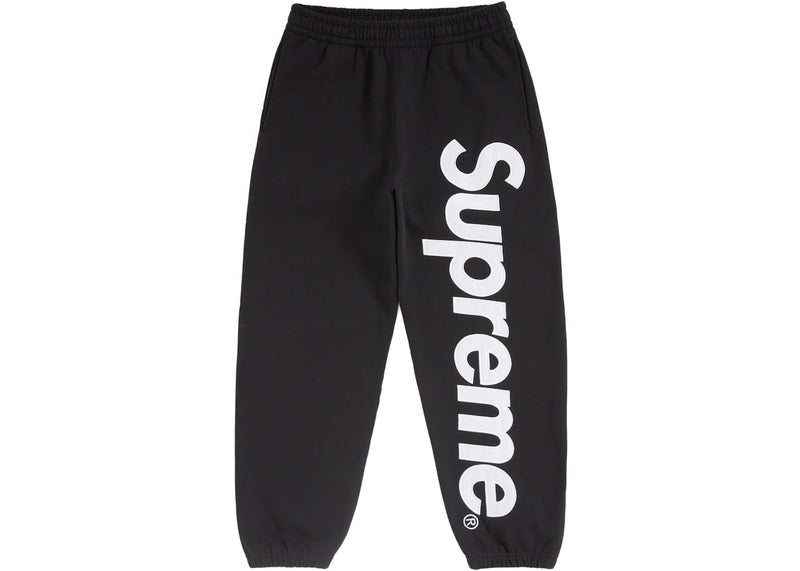Supreme Satin Applique Sweatpant Black