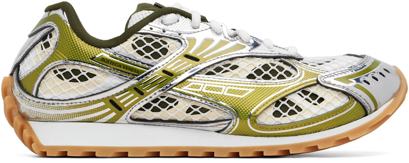 Bottega Veneta Orbit Green Silver