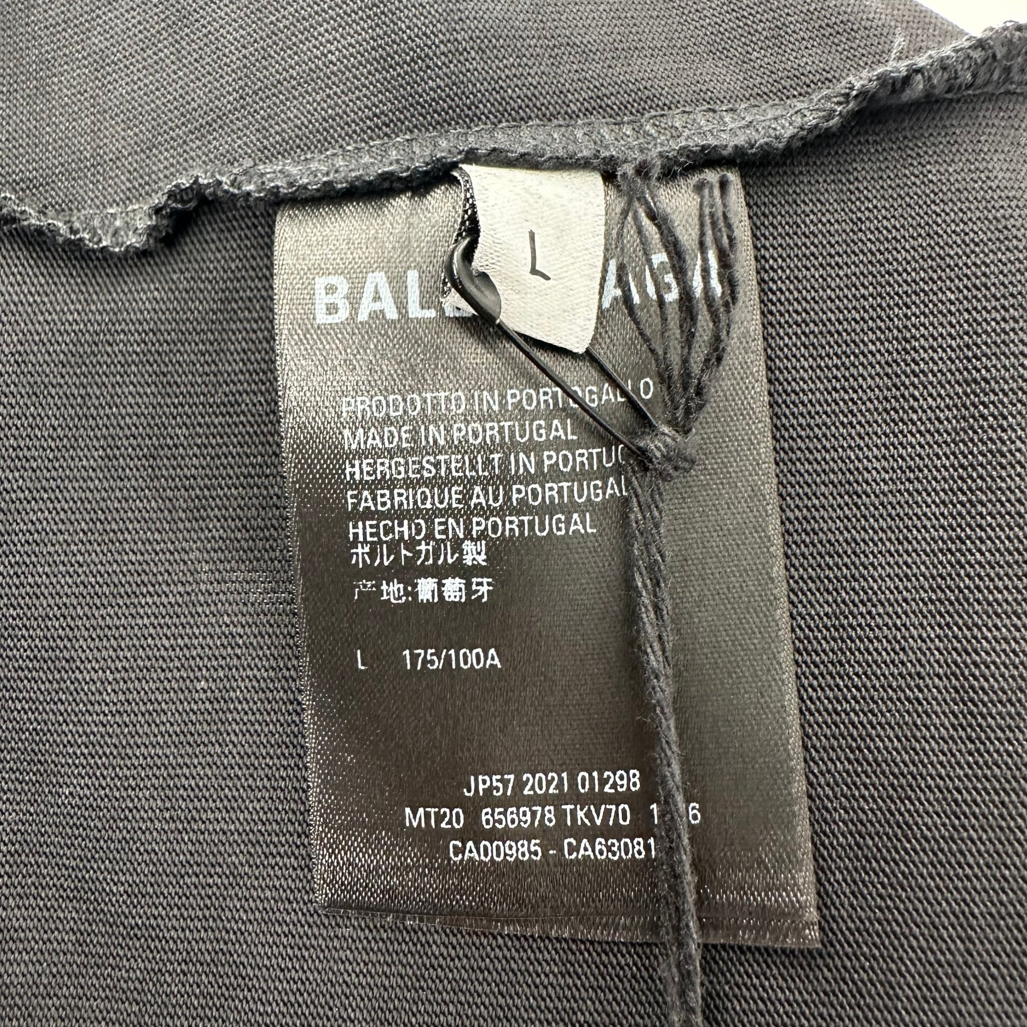 Balenciaga Flame Jersey Vintage Tee Black