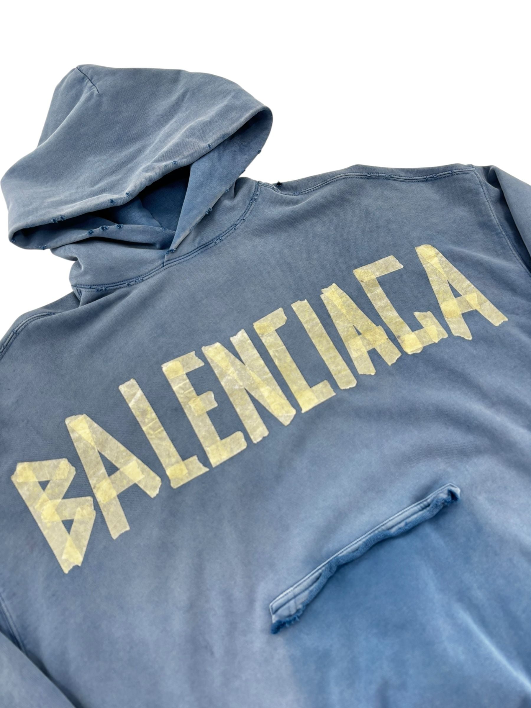 Balenciaga Tape Hoodie Blue
