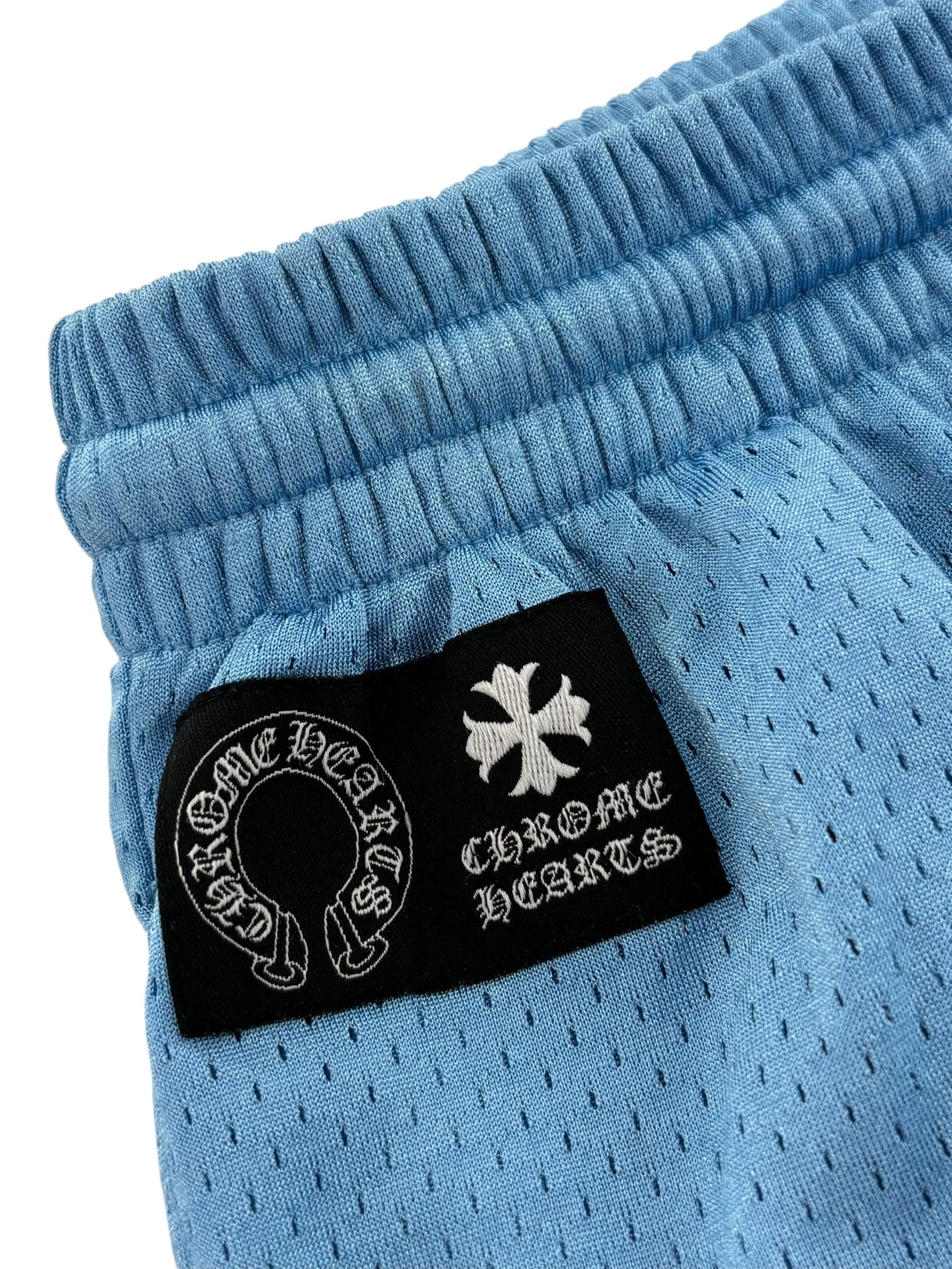 Chrome Hearts Sports Mesh Varsity Shorts Blue