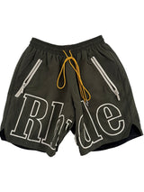 Rhude RH Logo Track Shorts Green