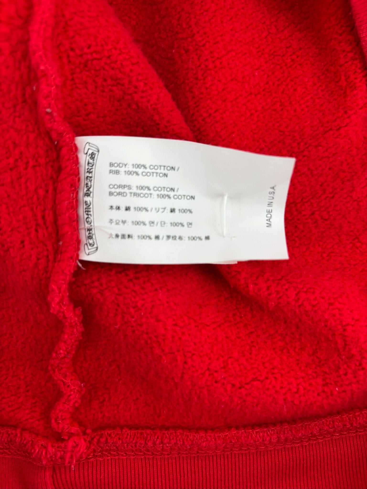 Chrome Hearts Triple Cross Embroidered Hoodie Red