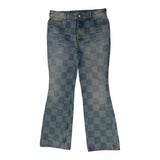 Louis Vuitton Damier Monogram Flared Jeans Blue