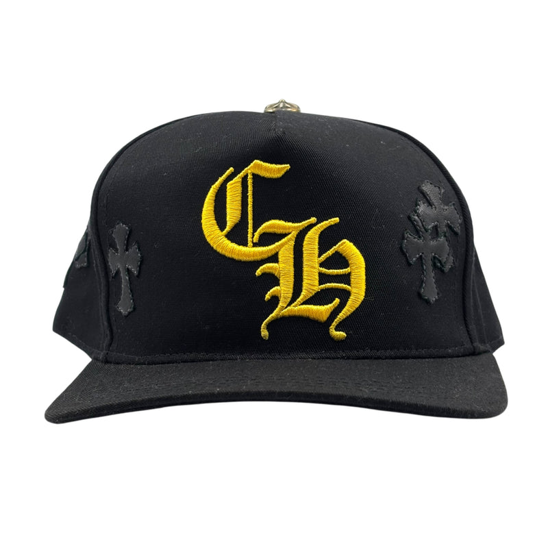 Chrome Hearts Cross Patch Baseball Hat Black/Yellow