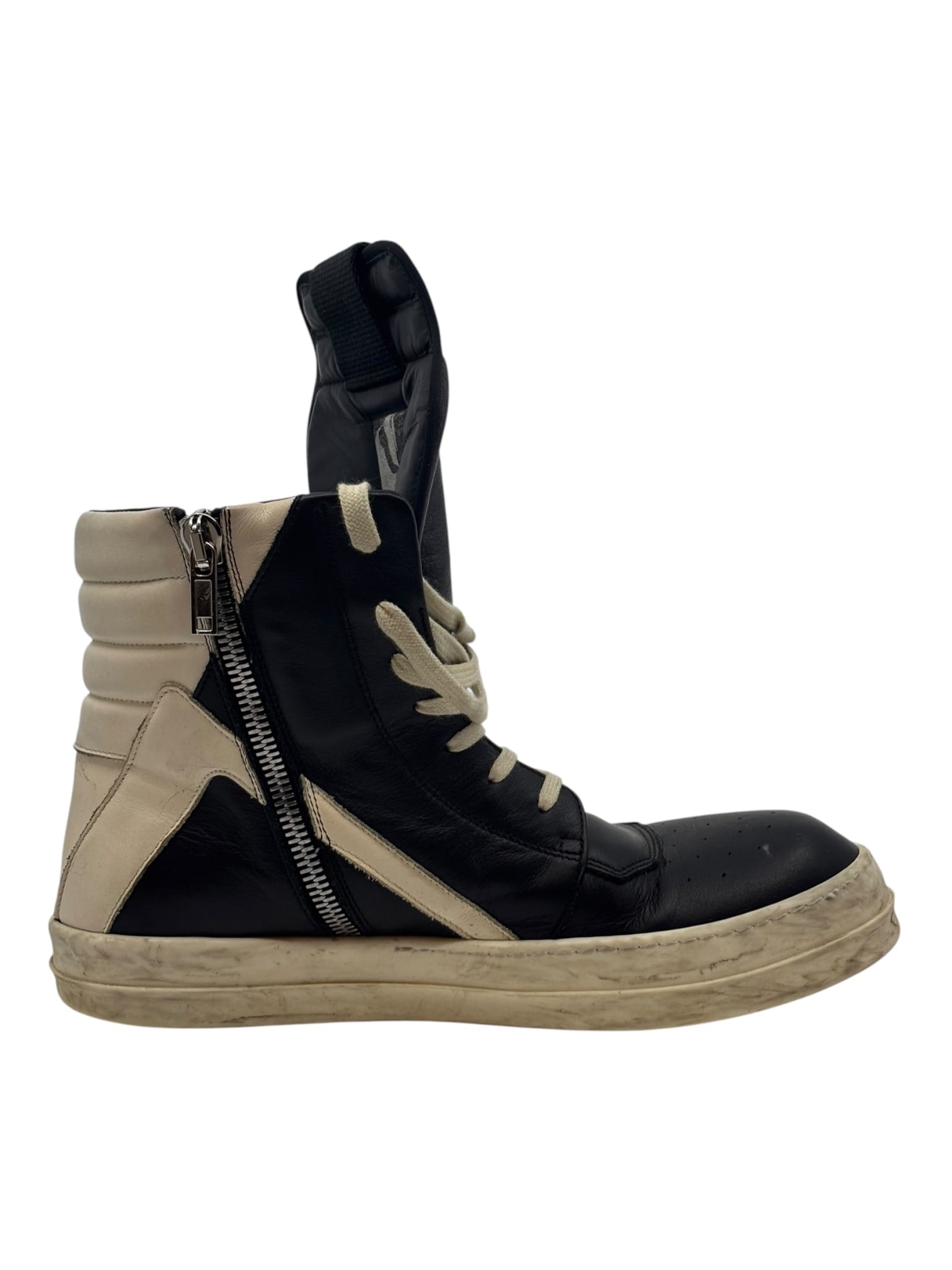Rick Owens Geobasket Black White