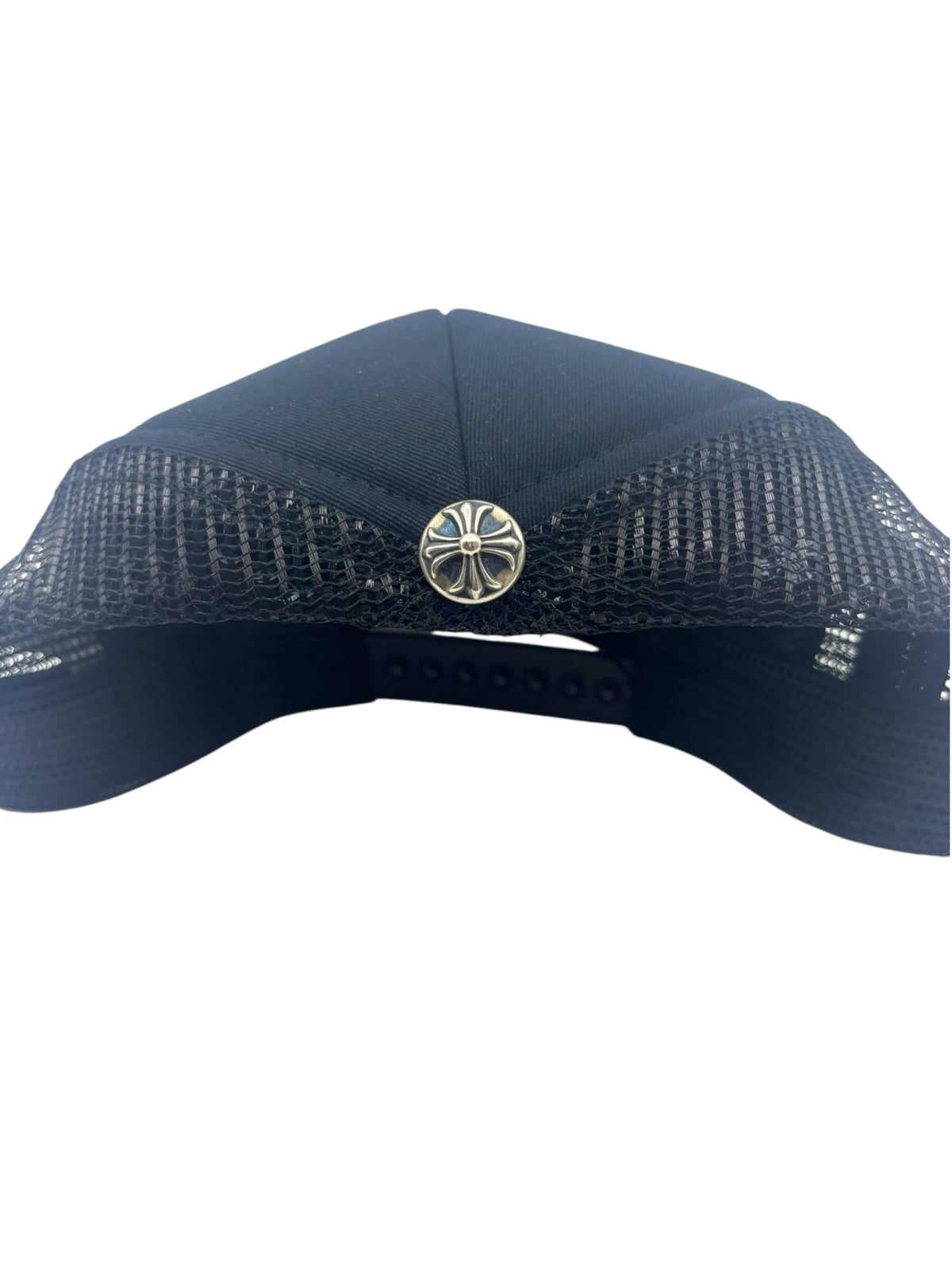 Chrome Hearts FUCK Letter Patch Trucker Cap Black/White