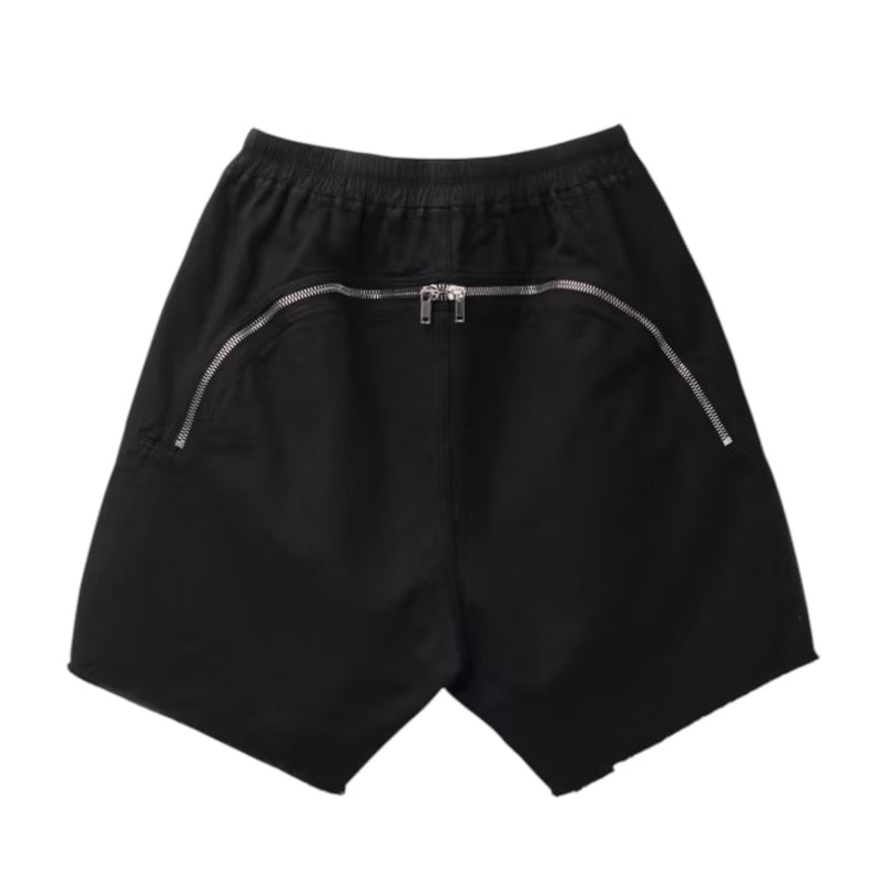 Rick Owens DRKSHDW Long Boxers Butt Zip Shorts Black