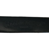 Chrome Hearts Blue Leather Belt Strap (With Rhodium Hardware)