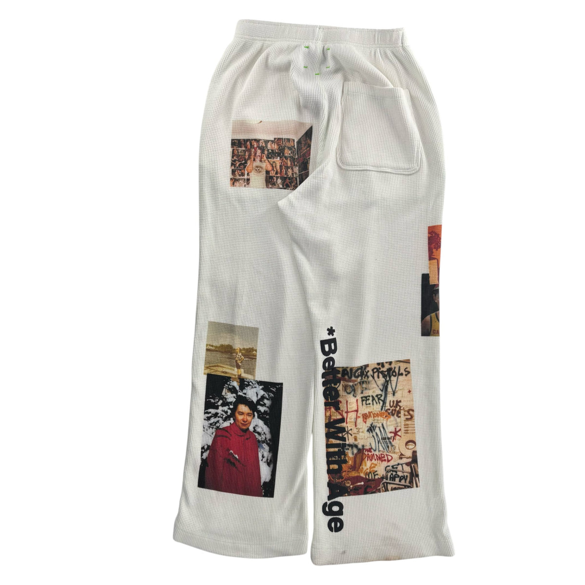 Better With Age Ricky Waffle Sweatpants White