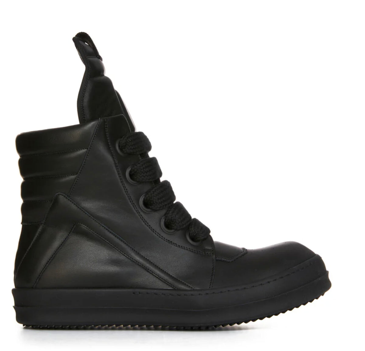 Rick Owens Geobasket Jumbo Lace Sneaker All Black