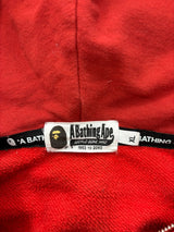 BAPE Color Camo Shark Wide Full Zip Double Hoodie Red