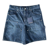 Louis Vuitton Monogram Carpenter Denim Shorts Blue