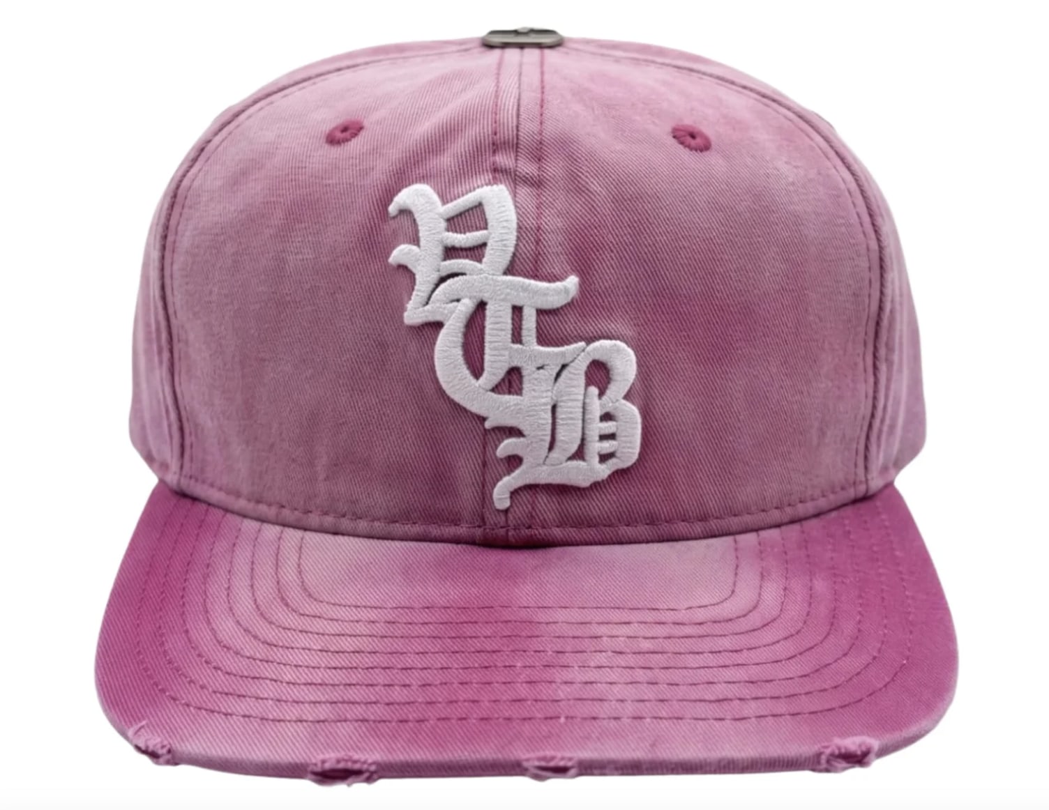 Vertabrae Faded Pink White Snapback Hat