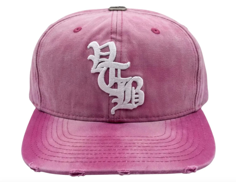 Vertabrae Faded Pink White Snapback Hat