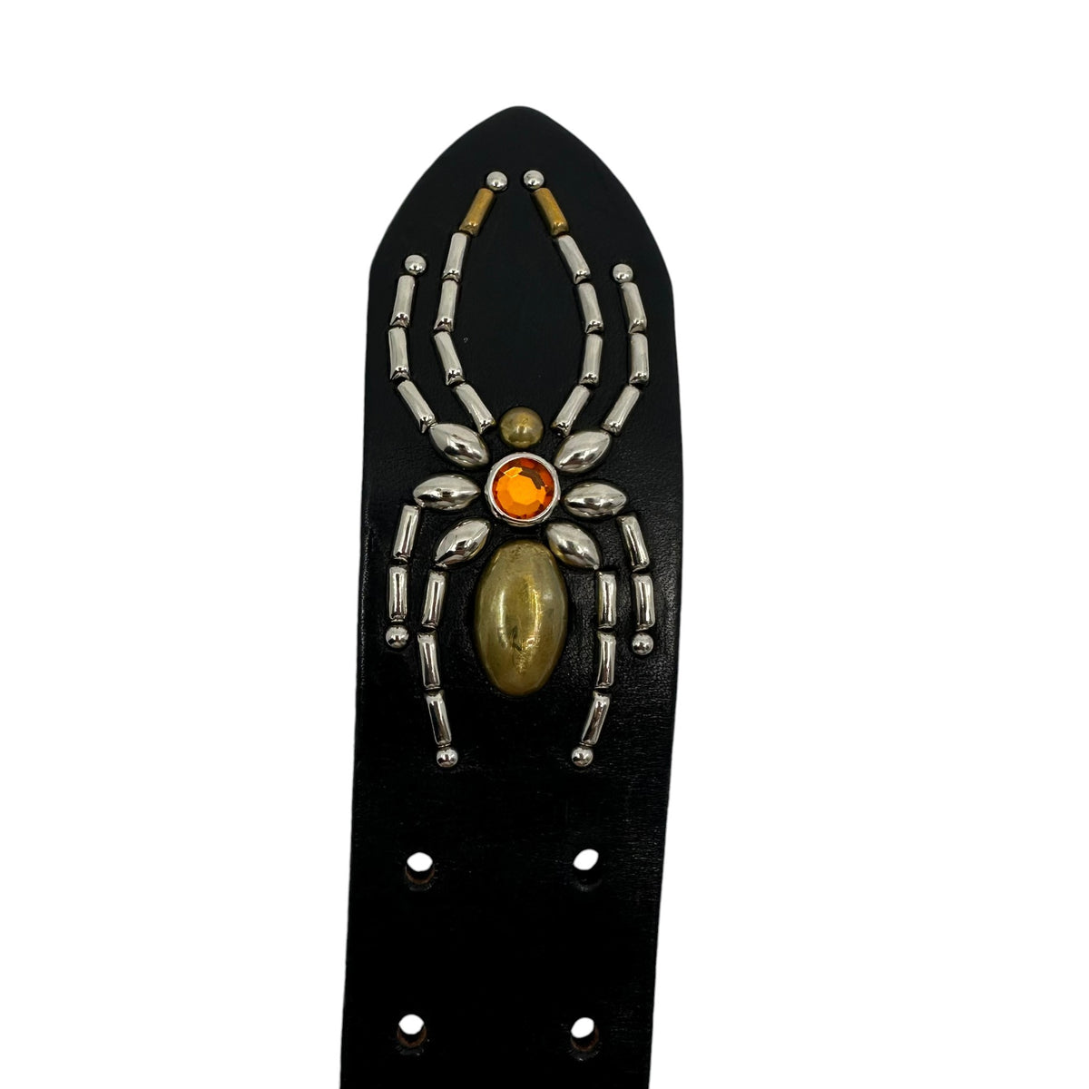 Mannahatta NYC Studded Leather Belt Black