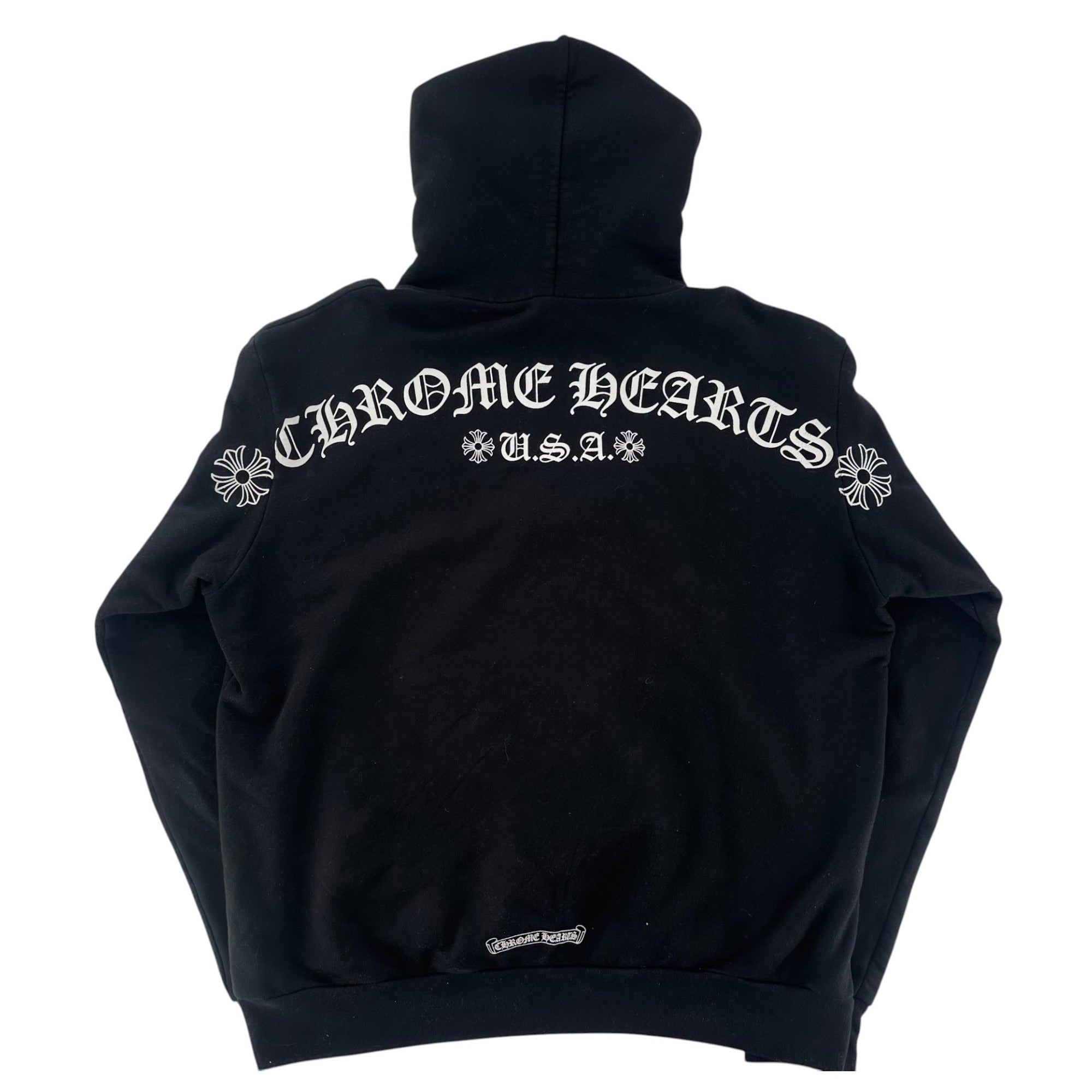 Chrome Hearts T Bar Logo USA Hoodie Black