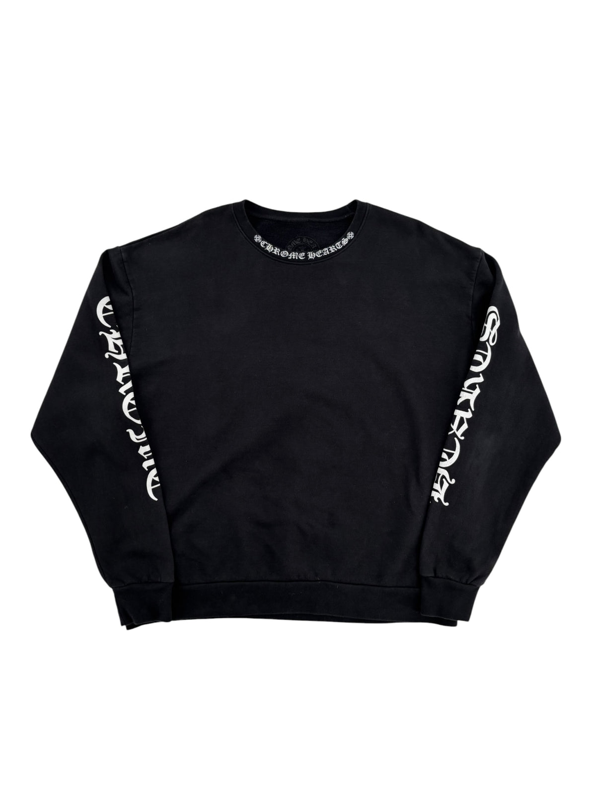 Chrome Hearts Neck Logo Crewneck Sweatshirt Black
