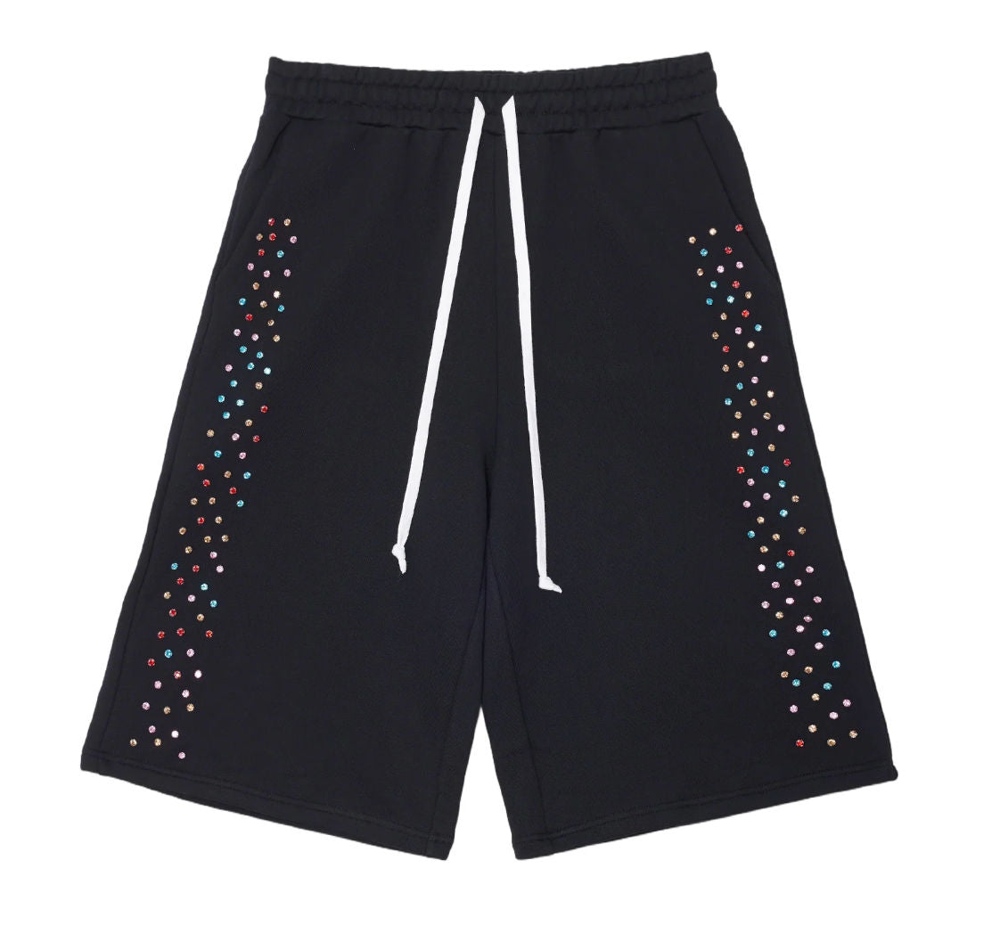 Cactus Valley Crystal Cactus Sweat Shorts Black