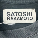 Satoshi Nakamoto Impact Oversized Logo Tee Grey