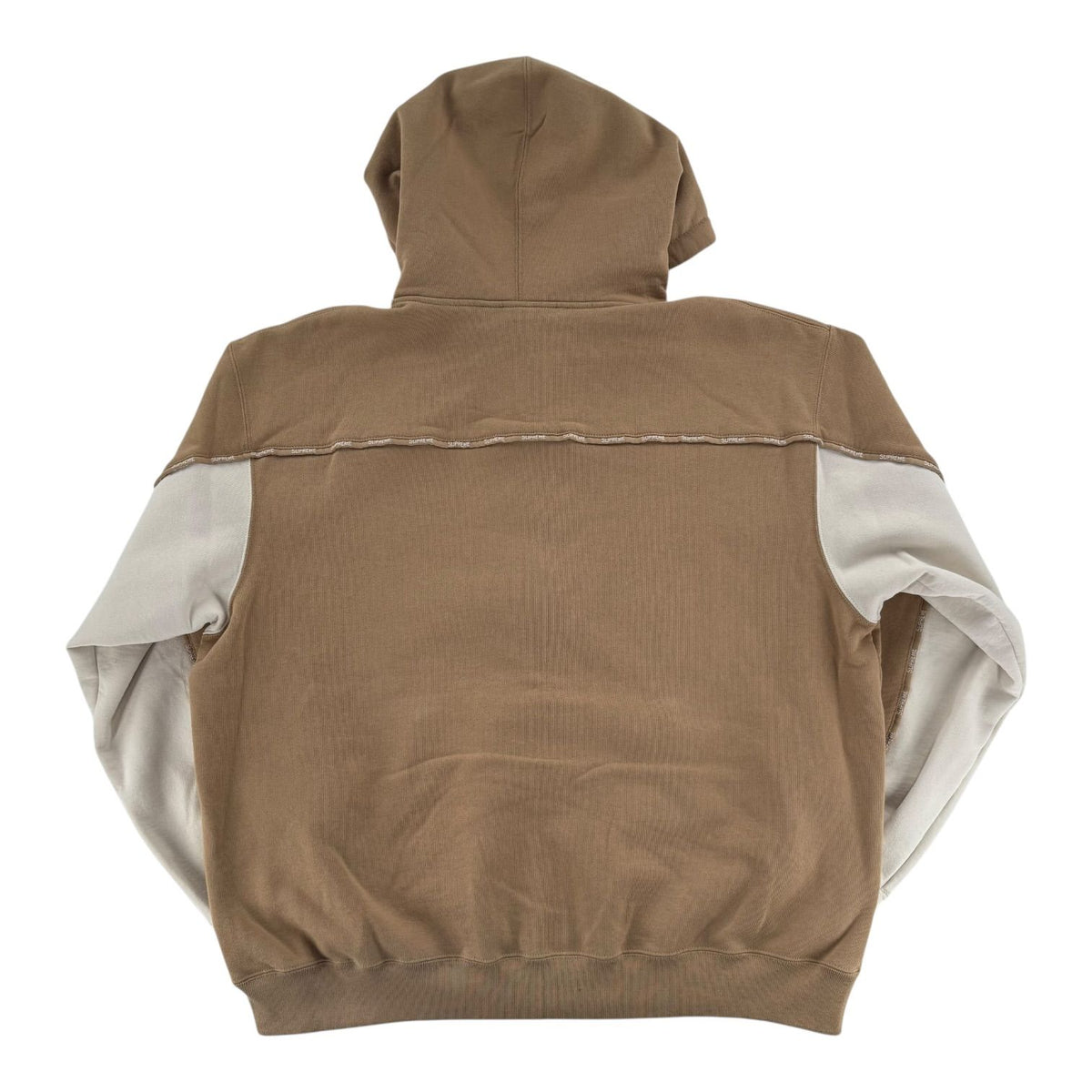 Supreme Piping Zip Up Hooded Sweatshirt Brown