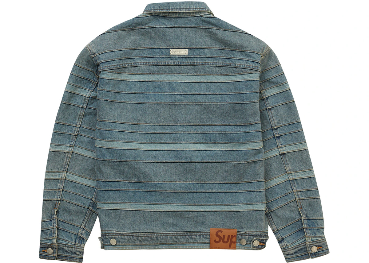 Supreme Layered Denim Trucker Jacket Washed Blue