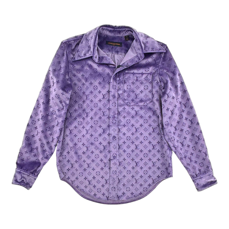 Louis Vuitton Purple Velvet Monogram Classic Shirt