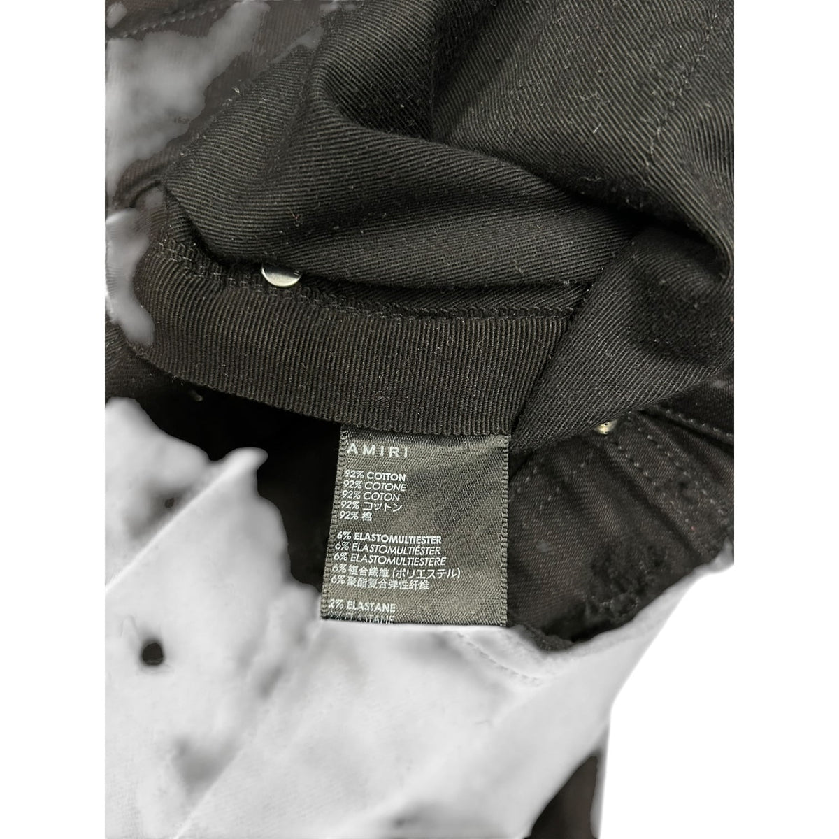 Amiri MX1 Black Bandana Ribbed Jeans