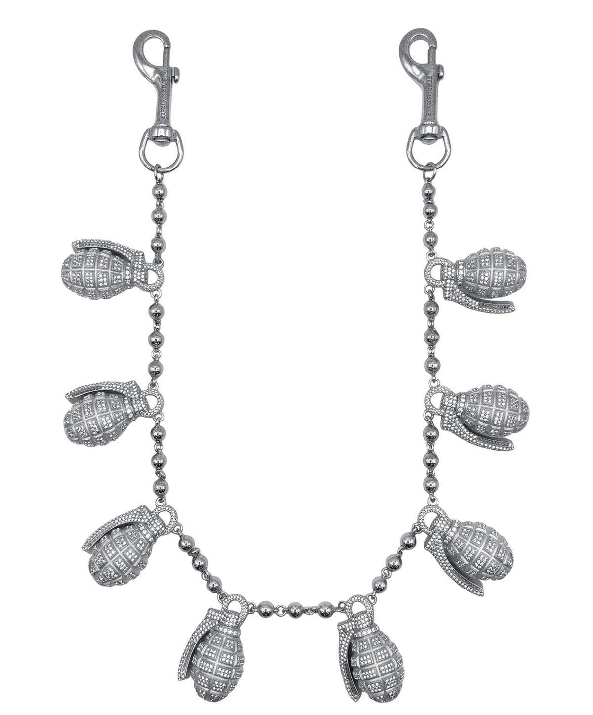 Starchain Grenade Wallet Chain W/ Stones